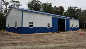 A custom pole barn built by The Amish Tradesmen in Seaford, Delaware.